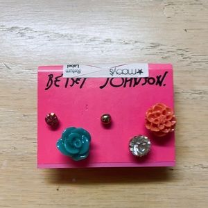 Betsey Johnson Floral Earring Set